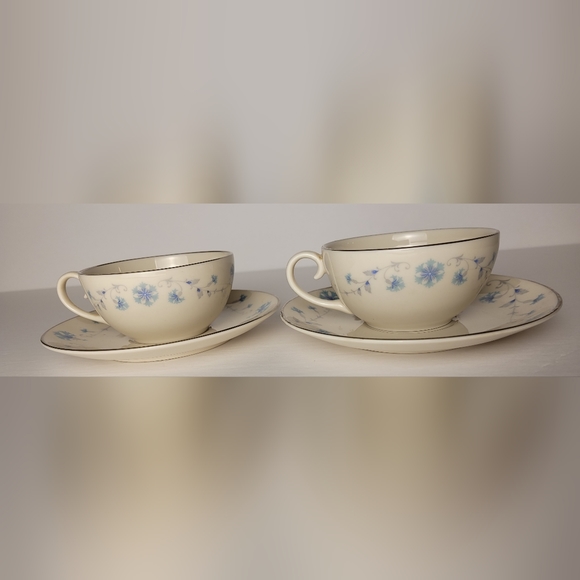 Bluecrest by Triomphe 2 Cups and Saucers - Picture 1 of 8
